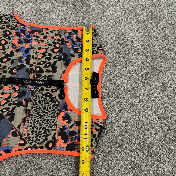 English Rose Grey Neon Sleeveless Drop Waist Mini Dress Cotton Women’s Size S - Picture 6 of 8